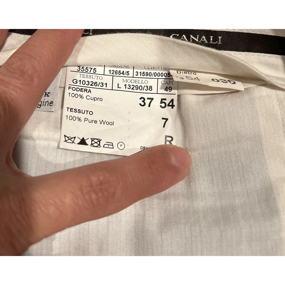 CANALI ITALY mens dress pants Predated Front 100% Wool  Size 54R
